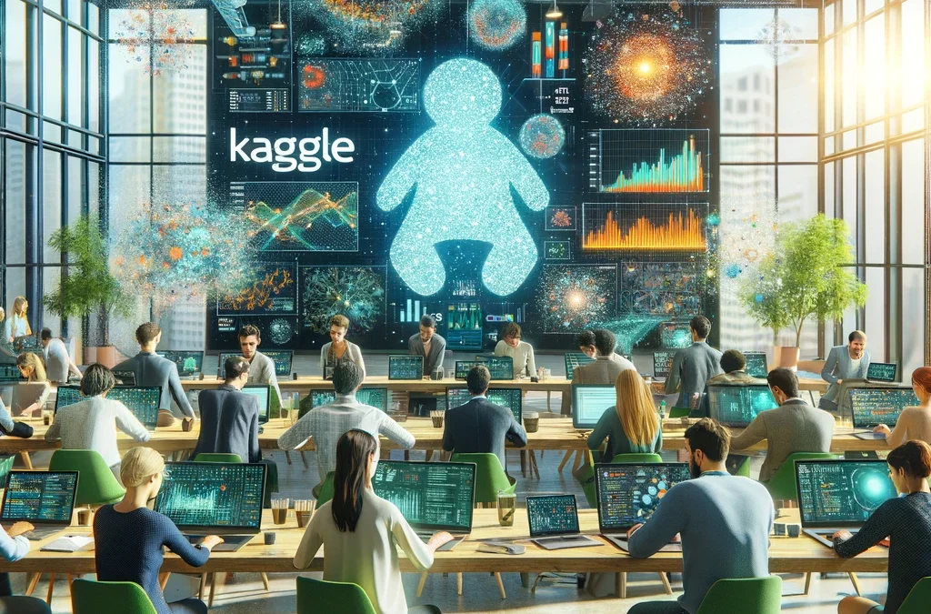 Kaggle, plateforme de données et terrain de jeux pour les Data analysts (image créée par DALL-E)